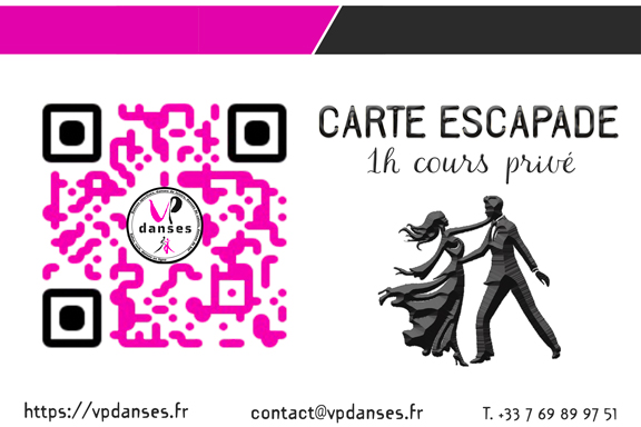 Carte Escapade VP DANSES (danse sportive Hazebrouck, danses de salon Hazebrouck)