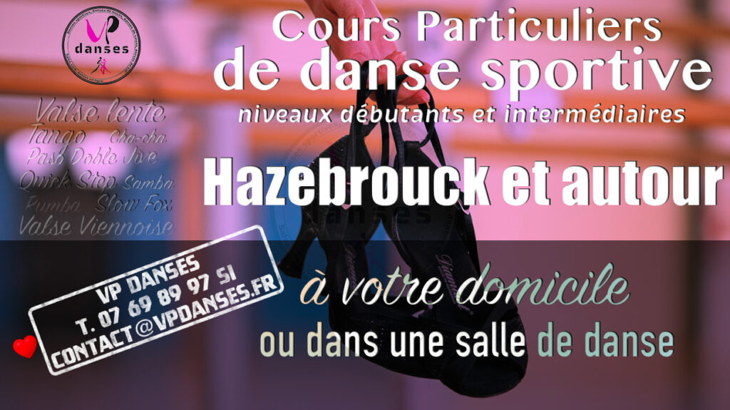 Cours Particuliers de Danse Sportive, niveau Débutant et Intermédiaire, à Hazebrouck et autour